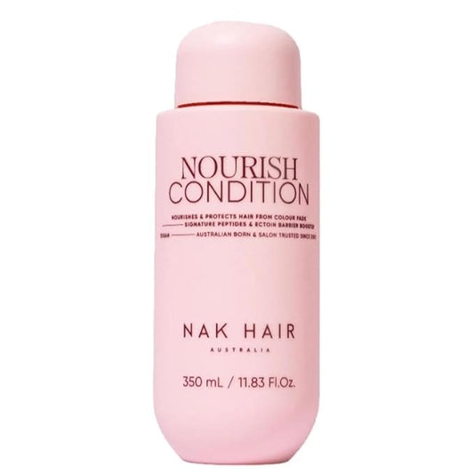 NAK Signature Nourish Condition 350ml - Color Protect Hair Conditioner - Moisturizing & Detangling for Color Treated & Damaged Hair with Peptides & Coconut Oil - Vegan