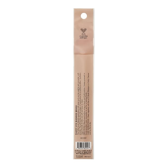 e.l.f. Fluffy Eye Blender Brush, Easily Blends Eyeshadow & Can Be Used to Set Concealer With Powder, Creates A Soft-Focus Effect, Vegan & Cruelty-Free (Pack of 2)