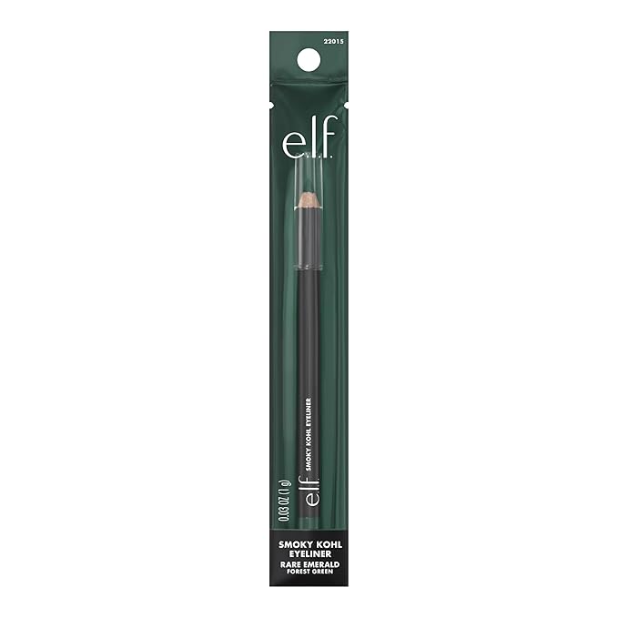 e.l.f. Smoky Kohl Eyeliner, Eye Pencil For Creating Long-Lasting, Bold, High-Pigmented Makeup Looks, Vegan & Cruelty-Free, Rose Emerald