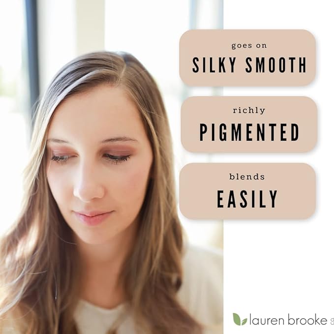 Lauren Brooke Cosmetiques Cream Eyeshadow | Natural Organic, Richly Pigmented Eye Makeup, Creme Eyeshadow For Women (Rose Brown (Shimmer))