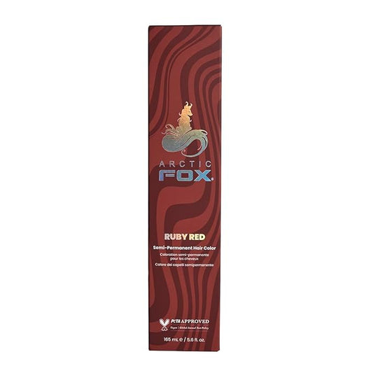 Arctic Fox Semi-Permanent Hair Dye, Vegan & Cruelty-Free, Ruby Red, Ammonia-Free, Conditioning Formula, For All Hair Types, DIY Color, 5.6 fl oz