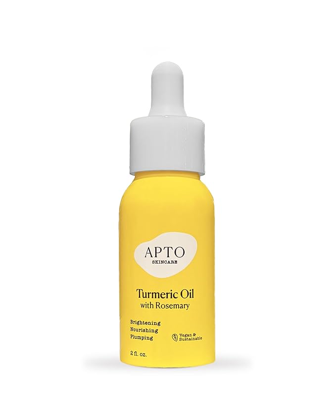 APTO Turmeric Oil w/Rosemary: Brightening & Moisturizing Facial Oil for Skin that's Glassy, Plump & Glowing, 2 fl. oz.