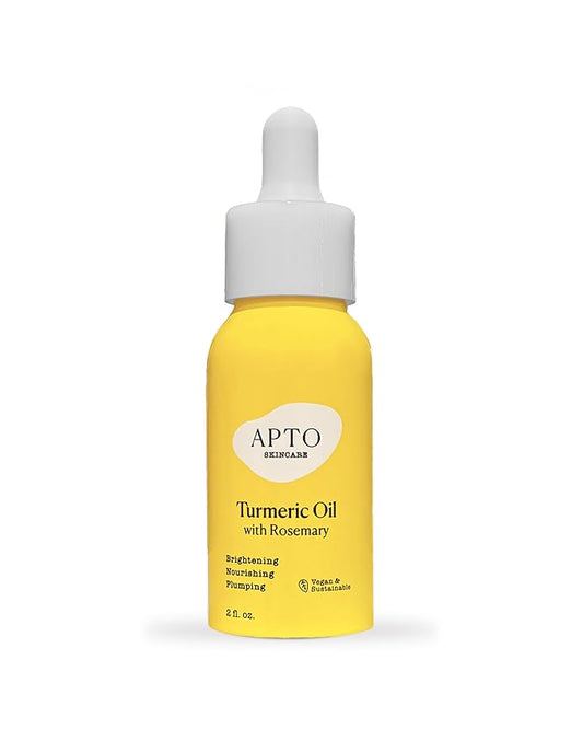 APTO Turmeric Oil w/Rosemary: Brightening & Moisturizing Facial Oil for Skin that's Glassy, Plump & Glowing, 2 fl. oz.