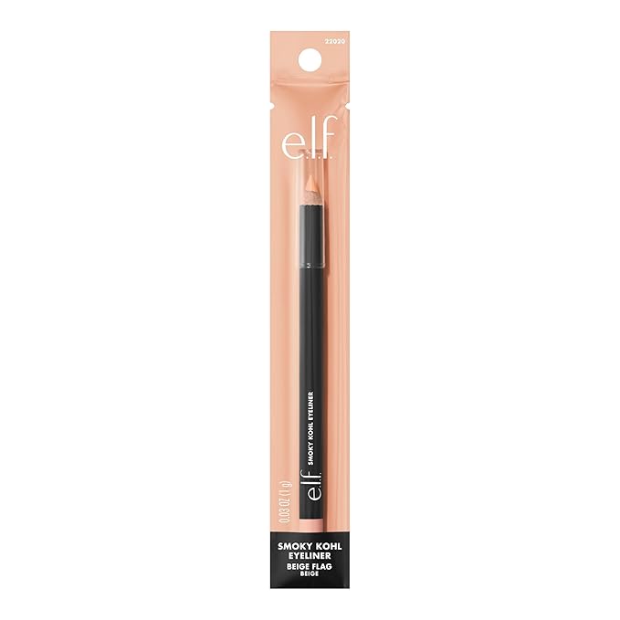 e.l.f. Smoky Kohl Eyeliner, Eye Pencil For Creating Long-Lasting, Bold, High-Pigmented Makeup Looks, Vegan & Cruelty-Free, Beige Flag