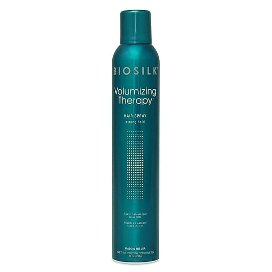 BioSilk Volumizing Therapy Strong Hold Hair Spray, Adds Volume, Strength & Shine, Long-Lasting Style, Silk & Rice Proteins, Sulfate-Free, Paraben-Free, Cruelty-Free, 10 Oz