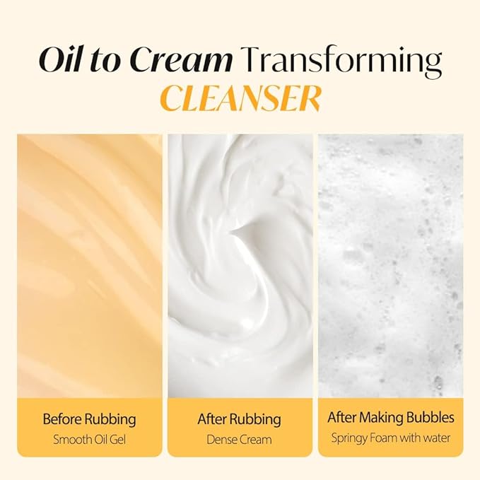 d'alba Piedmont White Truffle Return Oil Cream Cleanser, Vegan Skincare, Easy One Step Cleanser for Sebum & Makeup Removal, Hydrating Cleanser, for Sensitive Skin, Korean Skin Care