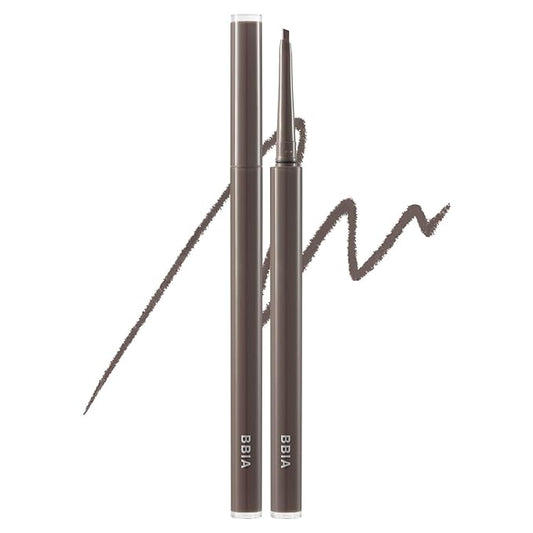 BBIA Last Auto Gel Eyeliner SLIM 5 Colors – Ultra-Fine Waterproof Mechanical Gel Eye Liner Pencil Smudge-Proof Easy Drawing Smooth Gliding Texture Vegan Korean Eye Makeup (S3 MUTE BROWN SLIM R)