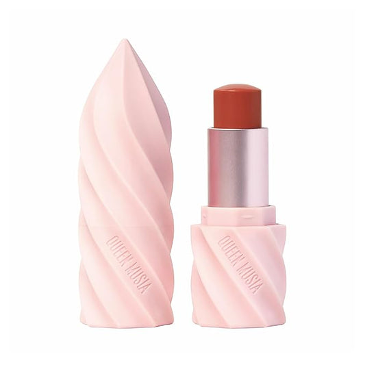 Queen Musia Skincare Supercharged Tinted Hydrabalm –– Hydrating & Nourishing, Instant Shine, Enriched with Vitamins & Hyaluronic Acid, Blurring & Soothing, Vegan & Cruelty-free (DESERT FLOWER)