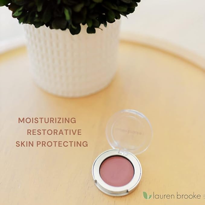 Lauren Brooke Cosmetiques Cream Eyeshadow | Natural Organic, Richly Pigmented Eye Makeup, Creme Eyeshadow For Women (Rose Brown (Shimmer))