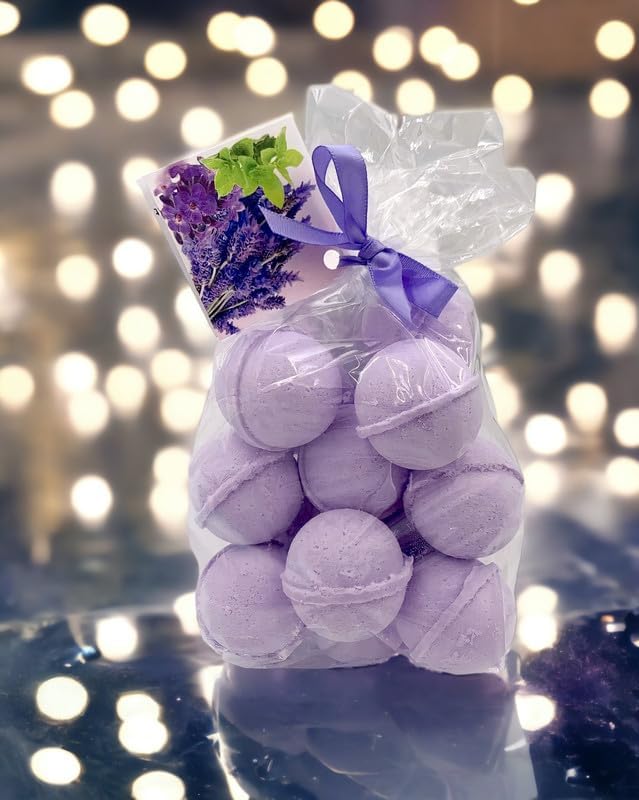 Bath Bombs 14 Set 1 oz/ea, USA Handmade, Quality Bath Fizzies | Essential Oils Aromatheraphy | Moisturizing Shea & Coco Butter | Natural and Organic, Vegan & Cruelty-Free - Amber Patchouli
