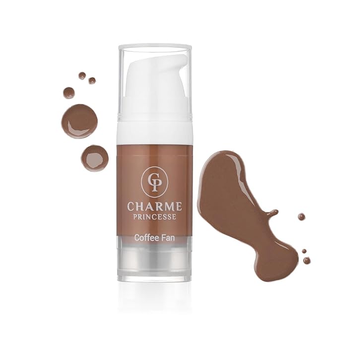 Charme Princesse Pigment Permanent Ink Micropigment Cosmetic Pigment Eyebrow Eyeliner Lips Cosmetic Coffee Fan Color Pigment Hand Extruded Pigment 10ml PI603-10-010-US