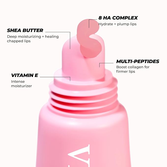 Vitamasques Lip Butter Balm Vanilla Creme Pack of 2, Korean Lip Balm - Peptide Lip Treatment - Lip Balm Hydrating - Light Tinted Lip balm - Made in Korea - 0.33 fl.oz