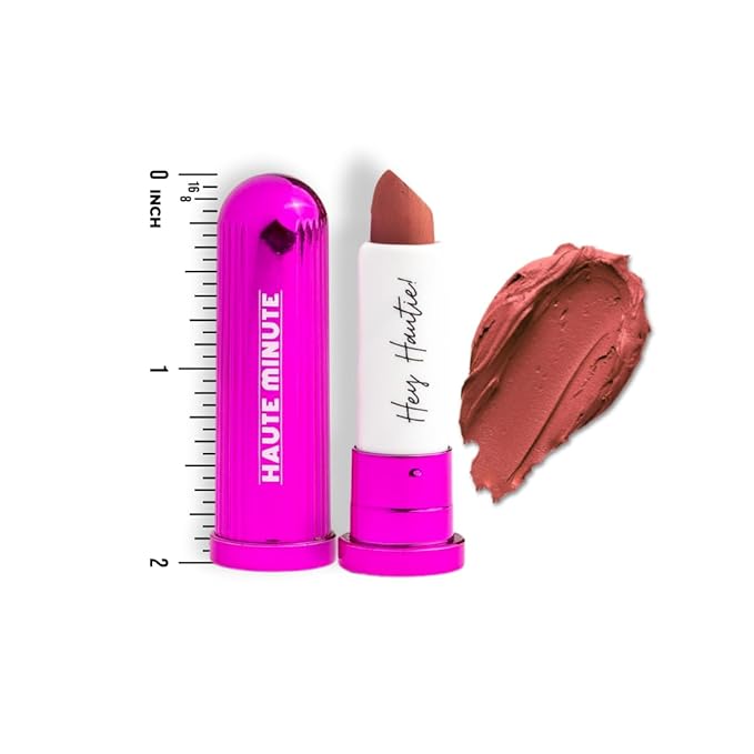 Mini 4Ever Haute Lipstick – Dark Mauve Lipstick Long Lasting, Bold Satin Finish, Vegan, Cruelty-Free - Clean & Natural, Travel-Friendly Lip Color (Sooo Late!)