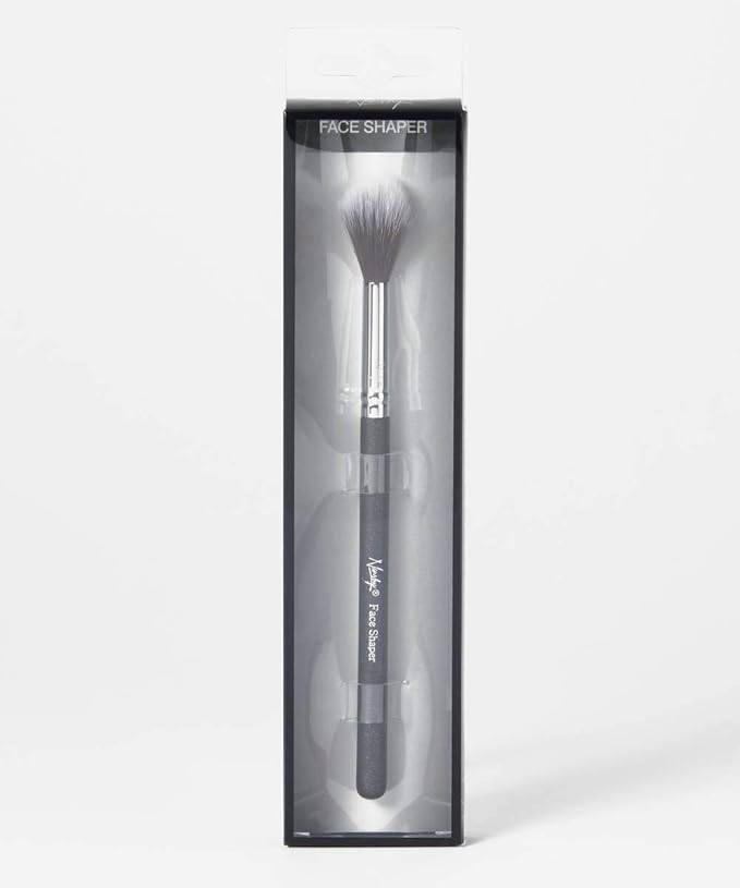 Nanshy Face Shaper Blush Brush - Bronzer Brush & Contour Brush for Powder & Cream Face Makeup Application & Blending - Fluffy Highlighter Brush - Vegan & Cruelty-Free - Black