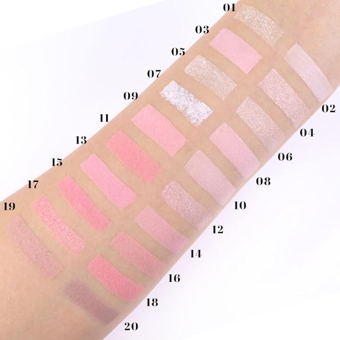 SUAKE Nude Pink Eyeshadow Palette, Matte & Shimmer, High Pigmented 20 Colors Brown Purple Eye Shadow Primers for Eye Makeup, Korean Powder Palet de sombras de ojos (01#-NUDE-20 COLORS)