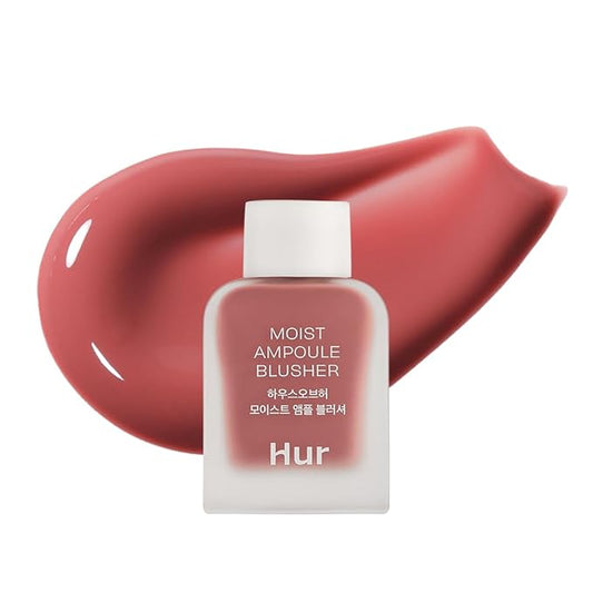 House of Hur Moist Ampoule Blusher with 50% Moisture Essence | Hydrating & Long-Lasting Blush | 0.33 fl. oz. (9 Shades) - Rose Brown
