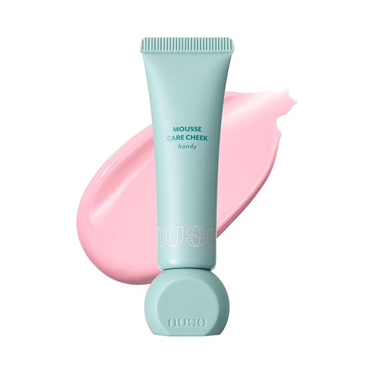 nuse Mousse Care Cheek Handy - Liquid Blush for Cheeks | Soft Color, Glowy Finish, Buildable & Watercolor Effect Blush for Natural Look | Vegan Makeup (02 Fairy Blush)