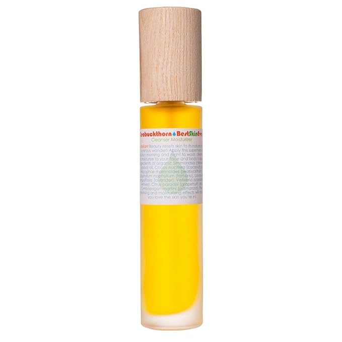 Living Libations - Organic Best Skin Ever All-In-One Facial Cleanser, Exfoliator + Moisturizer | Natural, Wildcrafted, Vegan Clean Beauty (Seabuckthorn)