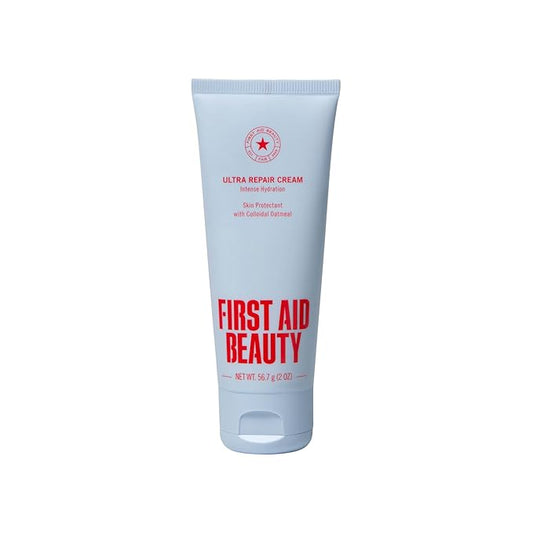 First Aid Beauty Ultra Gentle Cream-to-Foam Pure Facial Cleanser – Makeup Removing Face Cleanser - Face Wash with Colloidal Oatmeal & Glycerin, for Sensitive, Acne & Blemish-Prone Skin, 2 oz