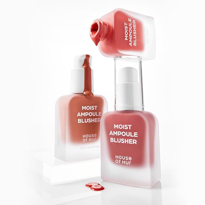 House of Hur Liquid Blusher – Korean Makeup Hydrating Liquid Blush – Water-Based, Blendable + Buildable – Hyaluronic Acid + Panthenol, Dewy Finish – 11 Shades – 03 Rose Brown (20 ml/0.68 fl oz)