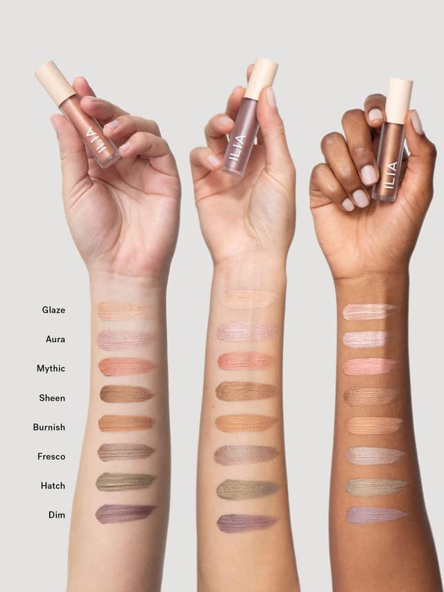 ILIA - Chromatic Liquid Powder Eye Tint | Cream-to-Powder Eyeshadow, Smudge-Resistant, Quick-Dry, Weightless, Water-Based | Non-Toxic, Vegan, Cruelty-Free, Clean Makeup (Burnish, 0.12 fl oz | 3.5 ml)