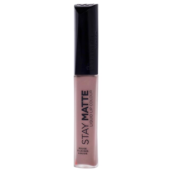 Rimmel London Stay Matte Liquid Lip Color with Full Coverage Kiss-Proof Waterproof Matte Lipstick Formula that Lasts 12 Hours - 220 Urban Affairs, .21oz