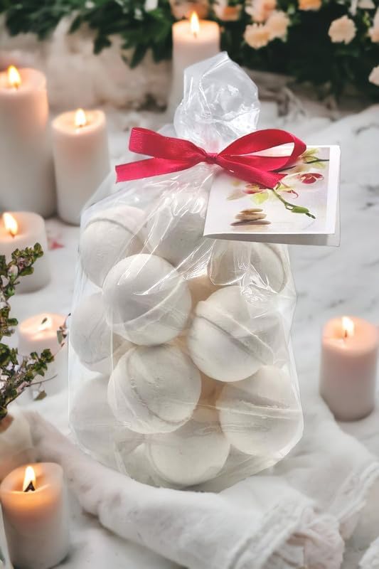 Bath Bombs 14 Set 1 oz/ea, Natural & Organic USA Handmade | Skin-Nourishing, Shea & Coco Butter | Relaxing Aromatherapy, Perfect Spa Gift | Vegan & Cruelty-Free, Skin Friendly - Little Black Dress