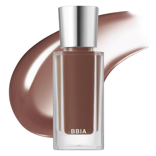 BBIA Over Glaze Lip Gloss - Plumping & Volumizing Over Lip Glossy Lip Tint with High-Glow Glassy Shine Finish, Naturally Moisturizing, Non-Sticky, Lightweight, Korean Makeup (15 ESPRESSO SYRUP)