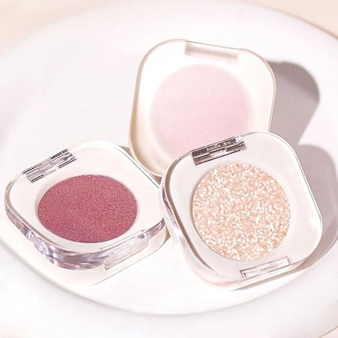 Pearlescent mini Eyeshadow Highly Pigmented Blend Matte & Shimmer EyeShadow,Cream Moisturizing Waterproof&Long Lasting Eye Makeup Natural Luminous Makeup Look (B01, 1 Count (Pack of 1))