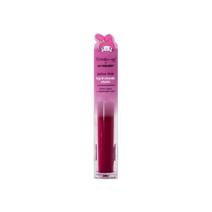 The Crème Shop X My Melody Juice Tint - Lip & Cheek Stain, Lip Tint, Liquid Blush for Cheeks, Cheek & Lip Stian Long Lasting Waterproof (Rose Bloom)