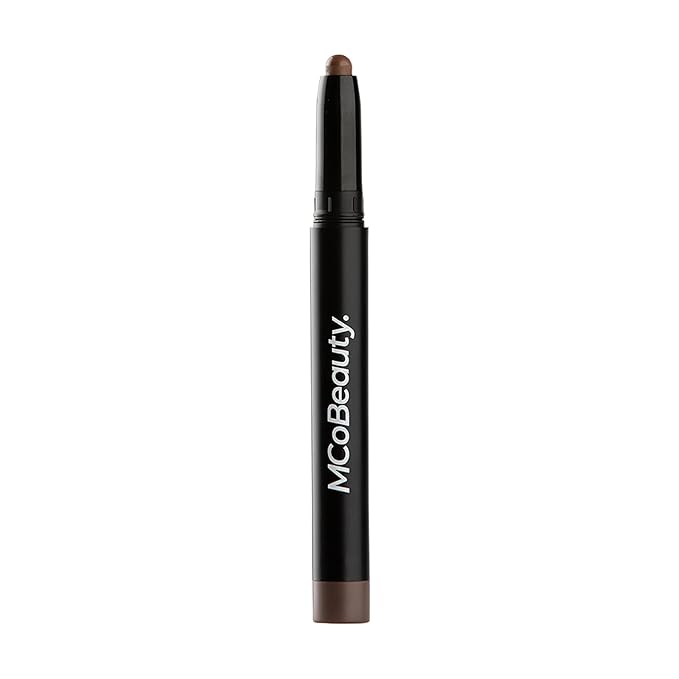 MCoBeauty Eyeshadow Stick - Chocolate - Creamy Matte Eye Crayon with Built-In Sharpener - Multi-Use Cream Eye Shadow Stick & Eyeliner, Highly Pigmented Blendable Vegan Eye Makeup