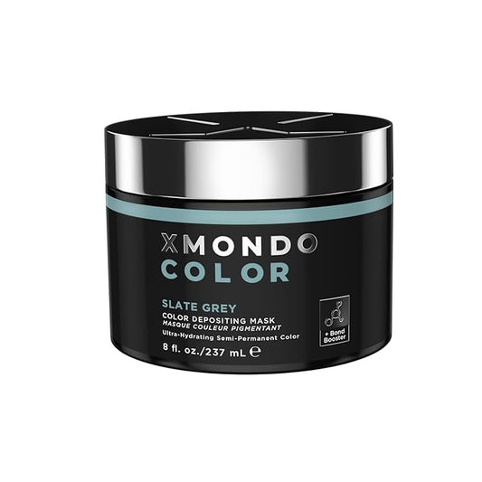 XMONDO Hair Color Slate Grey Hair Healing Semi Permanent Color | Vegan Formula with Hyaluronic Acid to Retain Moisture, and Bond Boosting Technology, 8 Fl Oz 1-Pack