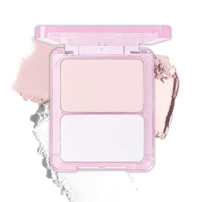 2 Colors Light Nude Beige Pink White Eye Shadow Powder Palette Makeup for Women,Neutral Matte Naked Eyeshadow Palette for Old Women Long Lasting Naturing-Looking,Vegan
