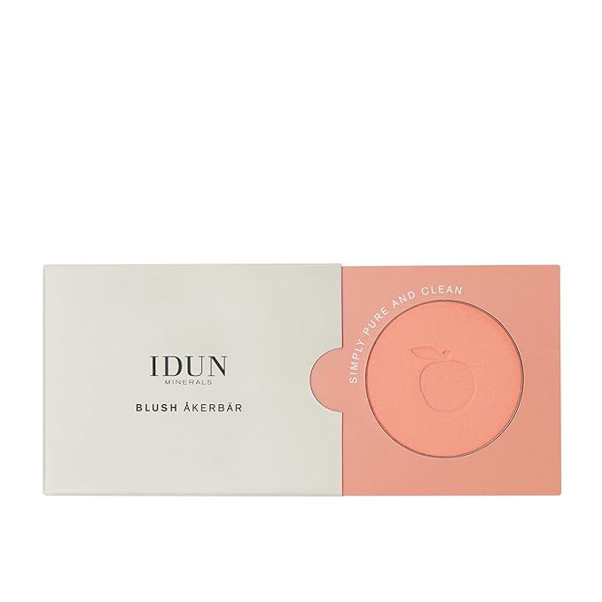 Idun Minerals - Mineral Blush - Pressed Powder - Infused With Highly Purified Mineral Pigments - Glides On Smoothly - Offering Intense Color Payoff And Naturally Healthy Skin - Hallon - 0.18 Oz