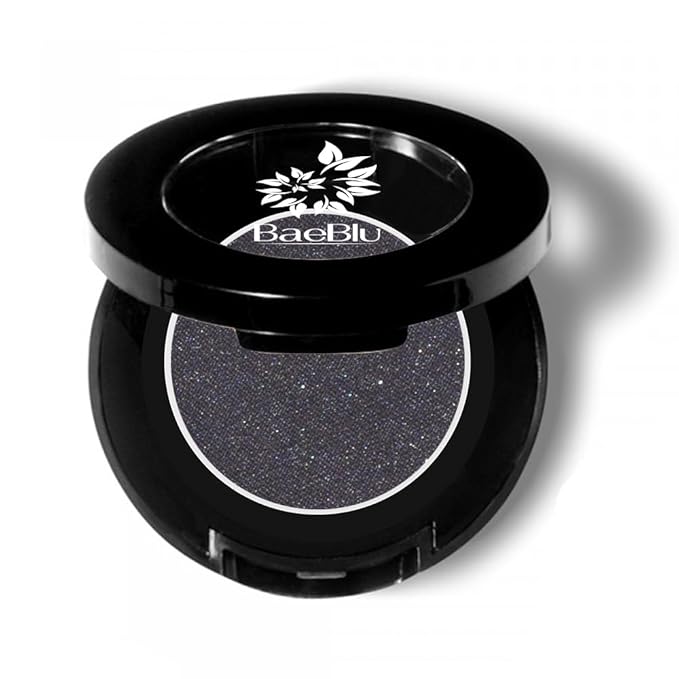 BaeBlu Hypoallergenic Eyeshadow Organic 100% Natural Finely Pressed Velvety Smooth Powder, Made in USA, Black Hole