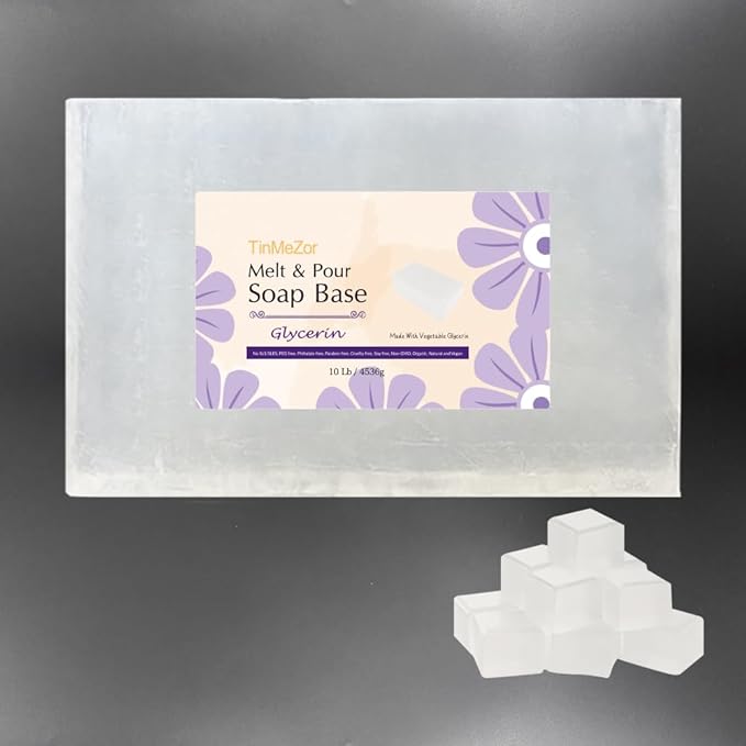 10 lb clear glycerin soap base, Natural Organic oil, Melt and Pour for Soap Making