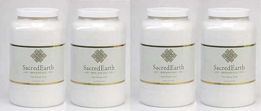 Vegan Massage Cream (1 Gallon (4-Pack)) - Unscented, Water Dispersible, Nut Oil Free, Gluten Free and Contains Only Certified Organic Oils and Extracts