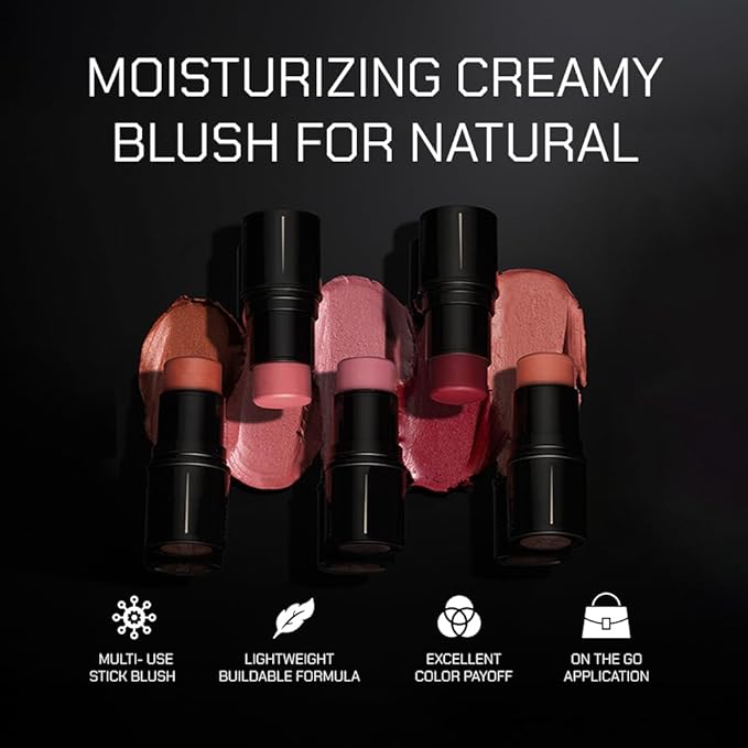 Radiant Professional Touch of Blush - Stick for Cheeks, Lips & Eyes – Vegan Cream Blusher Stick – Lightweight, Hydrating Clean Beauty Makeup – Multi-Use Makeup – Made in Greece (03 ROSY, 0.14 Oz)