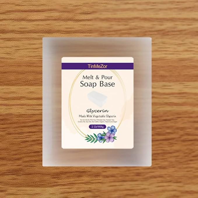 2LB Clear Glycerin Soap Base Melt and Pour Glycerin Soap Base for Crafting and Making, Natural,Organic,Vegan, Easy to Cut