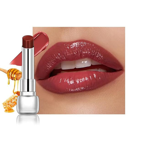 Berry Red Plumper Moisturizing Butter Lipstick for Women, Natural Tinted Lip Balm Shine Nourishing Hydrating Lip Gloss Stain for Dry Lips, Lightweight Lip Liner Care Makeup, Vegan, 1Pc Rose Red