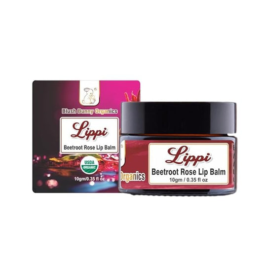 Lippie Beetroot & Rose Tinted Lip Balm and Cheek Tint, 100% Natural No Artificial Colors or Toxic Chemicals