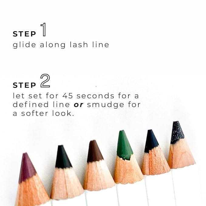 Honeybee Gardens Effortless Eye Liner Pencil, Jet Set Black, Smooth Long-Wearing, Rich Pigment, Vegan & Gluten-Free