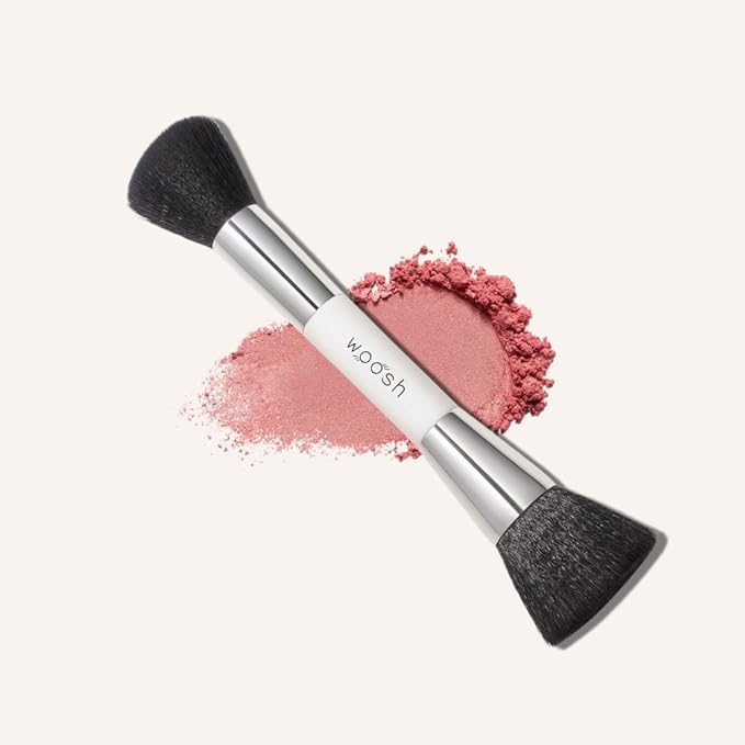 The Essential Brush Set | 4 dual-ended brushes, soft vegan bristles, travel friendly, Woosh Beauty