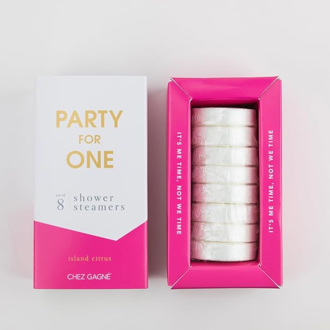 Aromatherapy Shower Steamers Set of 8 - Spa Self Care Gift - Vegan, Cruelty Free - Made in USA - Paraben, Sulfate & Phthalate Free - Bath Bomb Alternative (Party for One - Island Citrus)