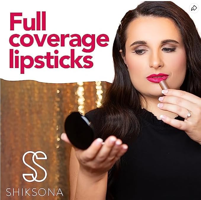 ShikSona Full Coverage Split Bullet Matte Lipstick | Vegan | Gluten, Paraben and Cruelty Free, Creamy Lipstick in a Pink Nude/Watermelon Pink Matte combo (Multitasker)