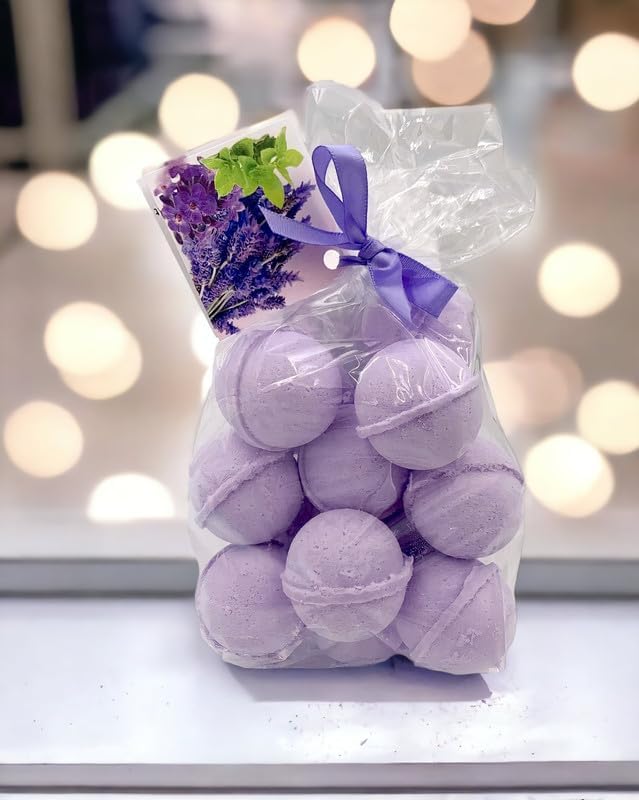 Bath Bombs 14 Set 1 oz/ea, USA Handmade, Quality Bath Fizzies | Essential Oils Aromatheraphy | Moisturizing Shea & Coco Butter | Natural and Organic, Vegan & Cruelty-Free - Amber Patchouli