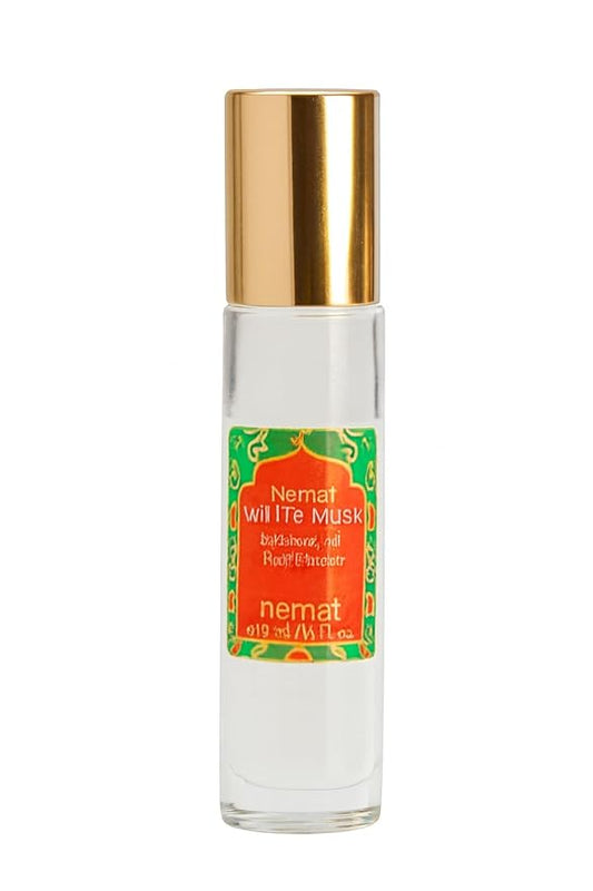 White Musk Perfume Oil Roll-On - White Musk Fragrance Oil Roller (No Alcohol) Perfumes for Women and Men by Nemat Fragrances, 10 ml / 0.33 fl Oz