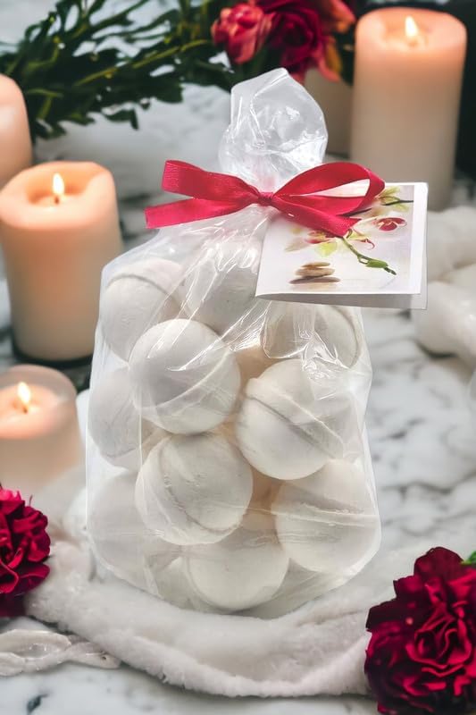 Bath Bombs 14 Set 1 oz/ea, Natural & Organic USA Handmade | Skin-Nourishing, Shea & Coco Butter | Relaxing Aromatherapy, Perfect Spa Gift | Vegan & Cruelty-Free, Skin Friendly - Little Black Dress