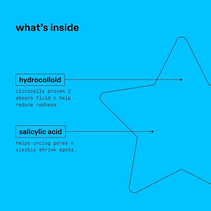 Starface Hydro-Star + Salicylic Acid BIG PACK, Hydrocolloid Patches With Salicylic Acid, Helps Visibly Shrink and Soothe Spots, Cute Star Shape (96 Count) (Pack of 2)