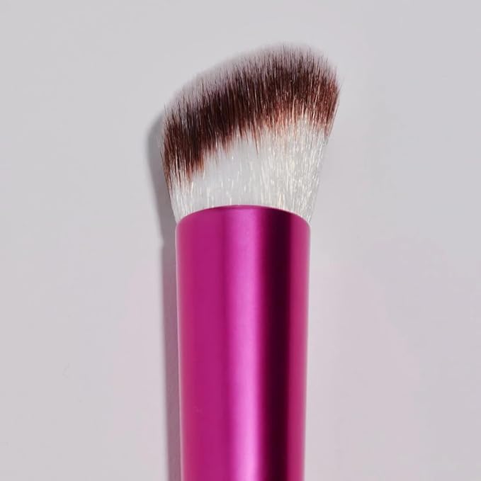 BASMA Beauty Complexion Foundation Makeup Brush, Dense Round Ultra-Soft Vegan Taklon Bristles for Cream, & Liquid, Seamless Blending for Bronzer, Contour, Concealer & Blush, Cruelty-Free